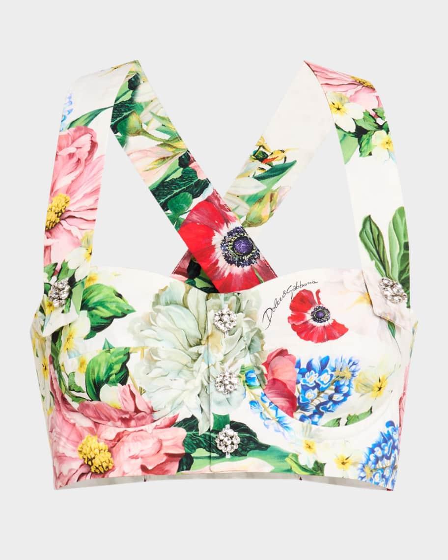 Floral Bustier Crop Top Product Image