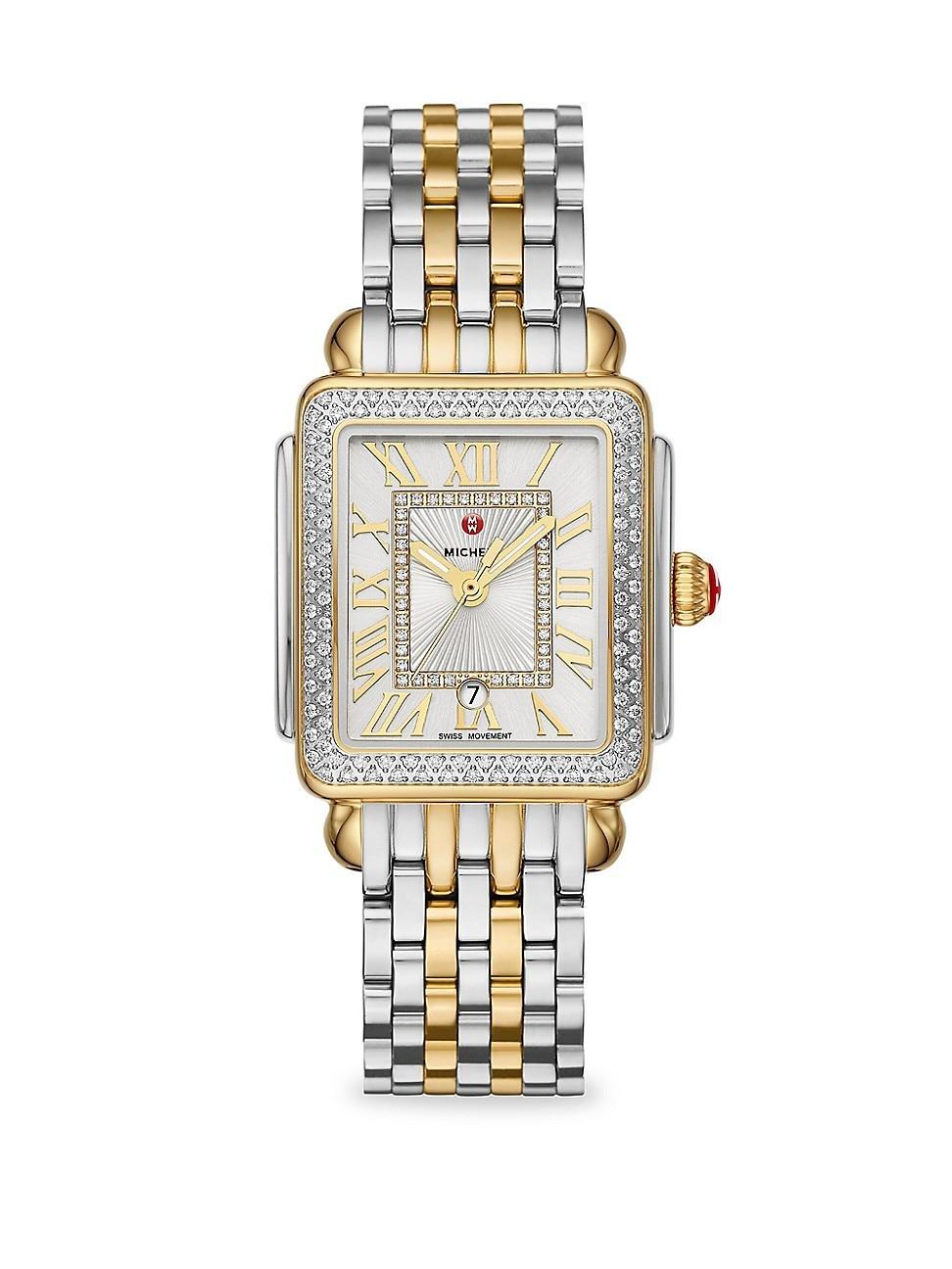 Womens Deco Madison Mid Two-Tone 148 Diamond Bracelet Watch Product Image