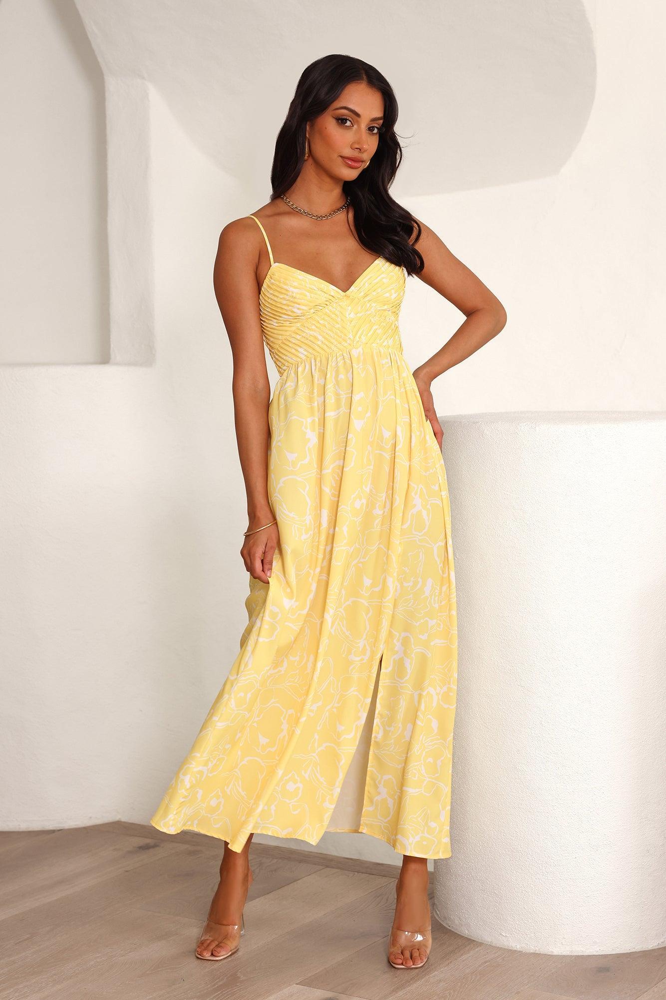 Coolest Love Maxi Dress Yellow Product Image