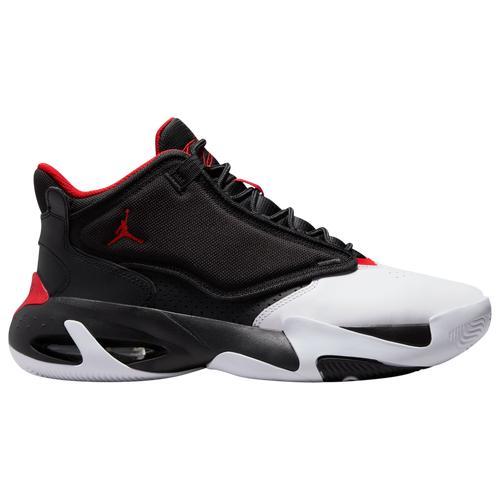 Jordan Mens Max Aura 4 - Basketball Shoes White/Gym Red/Black Product Image