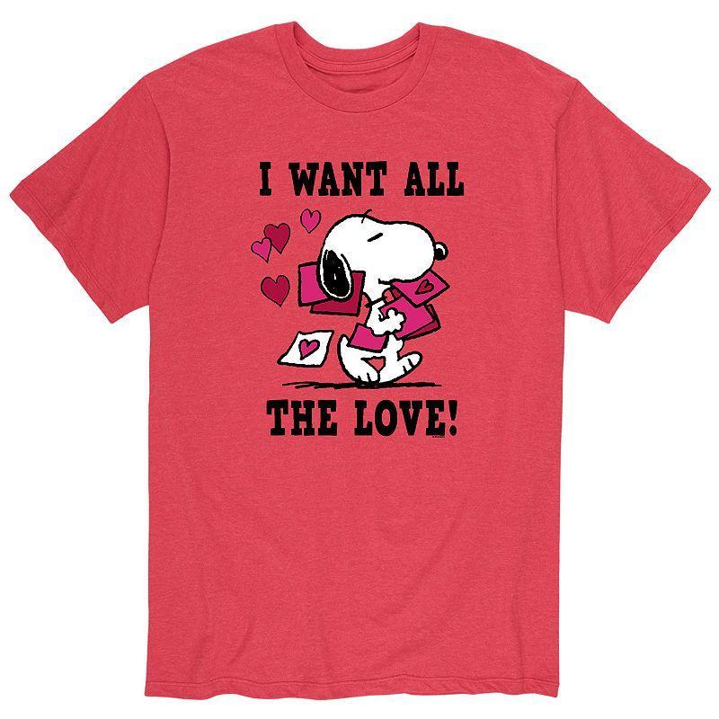 Mens Peanuts Snoopy Valentines Day Love Tee Product Image