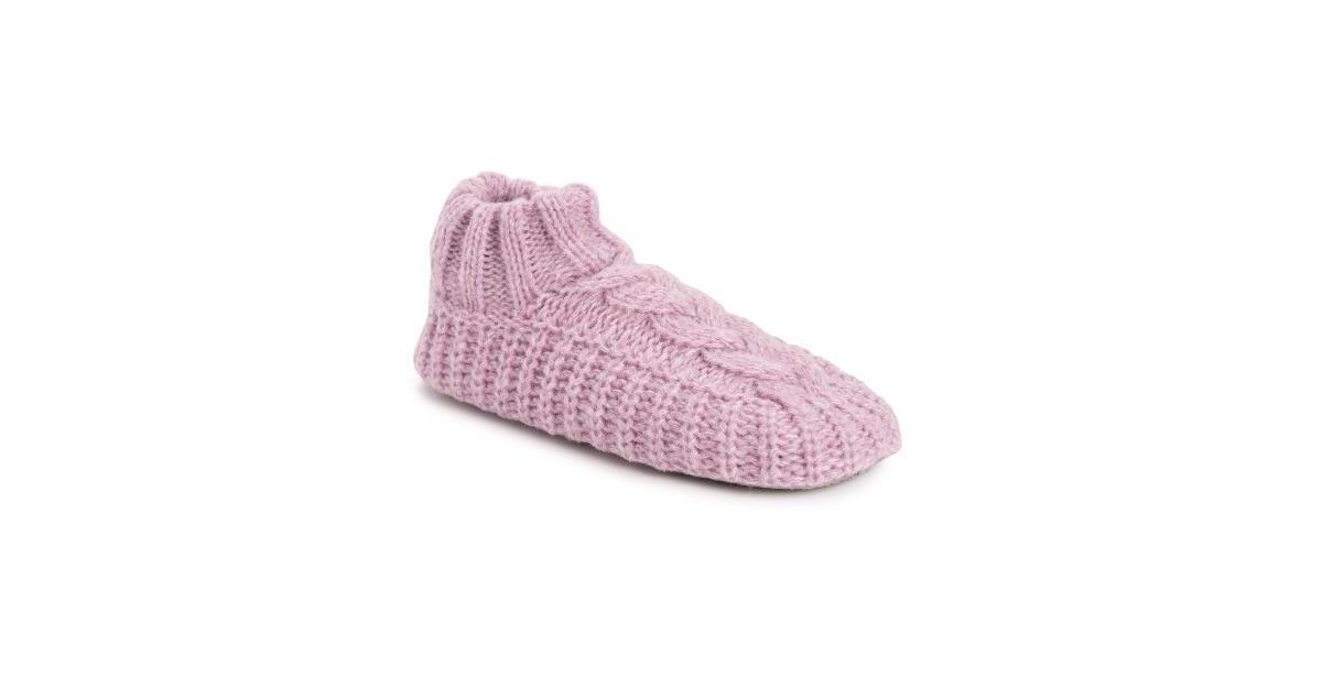 MUK LUKS Sweater Cuff Womens Ankle Boot Slippers Product Image