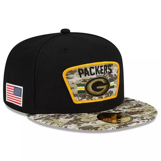 Mens New Era /Camo Green Bay Packers 2021 Salute To Service 59FIFTY Fitted Hat Product Image