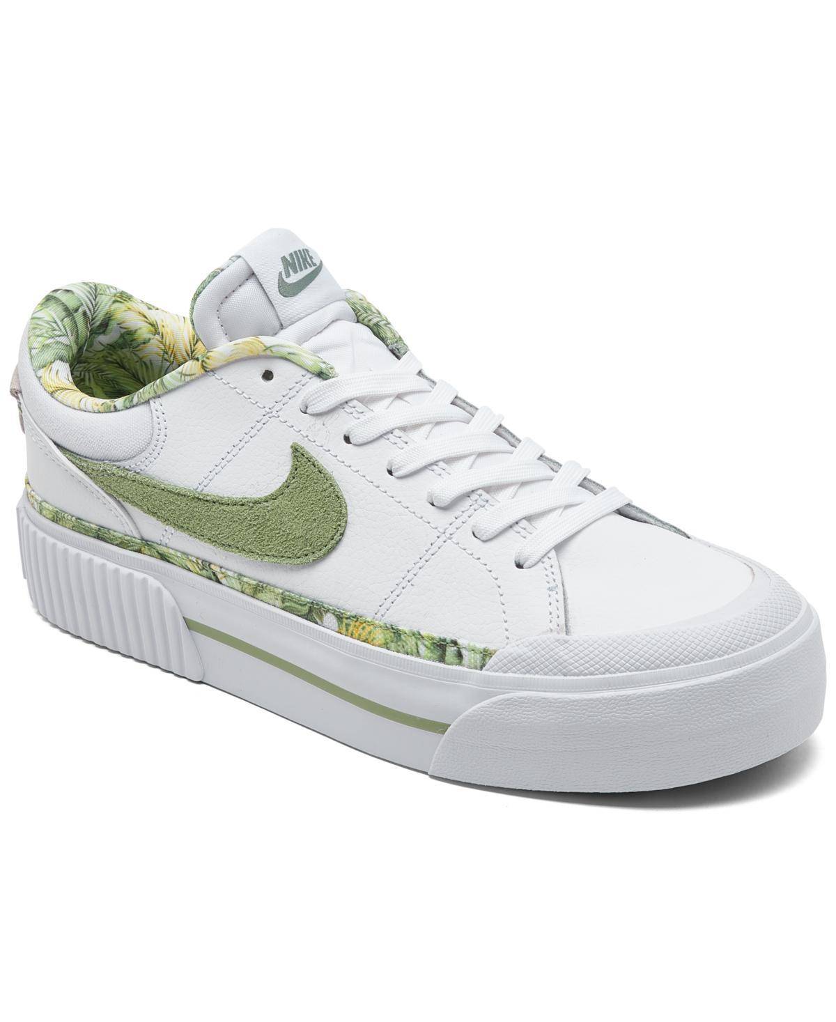 Nike Womens Court Legacy Lift Platform Casual Sneakers from Finish Line - WHITE Product Image