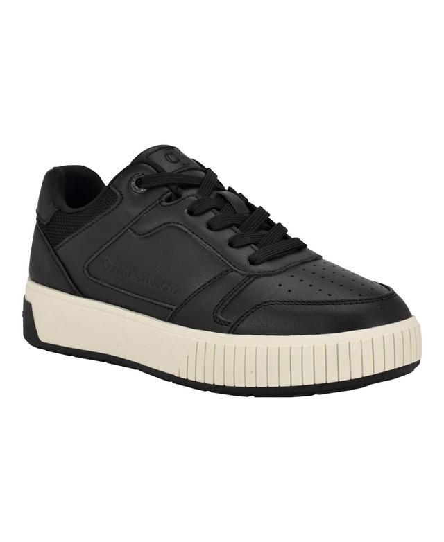 Calvin Klein Womens Ahliah Lace-Up Platform Casual Sneakers Product Image