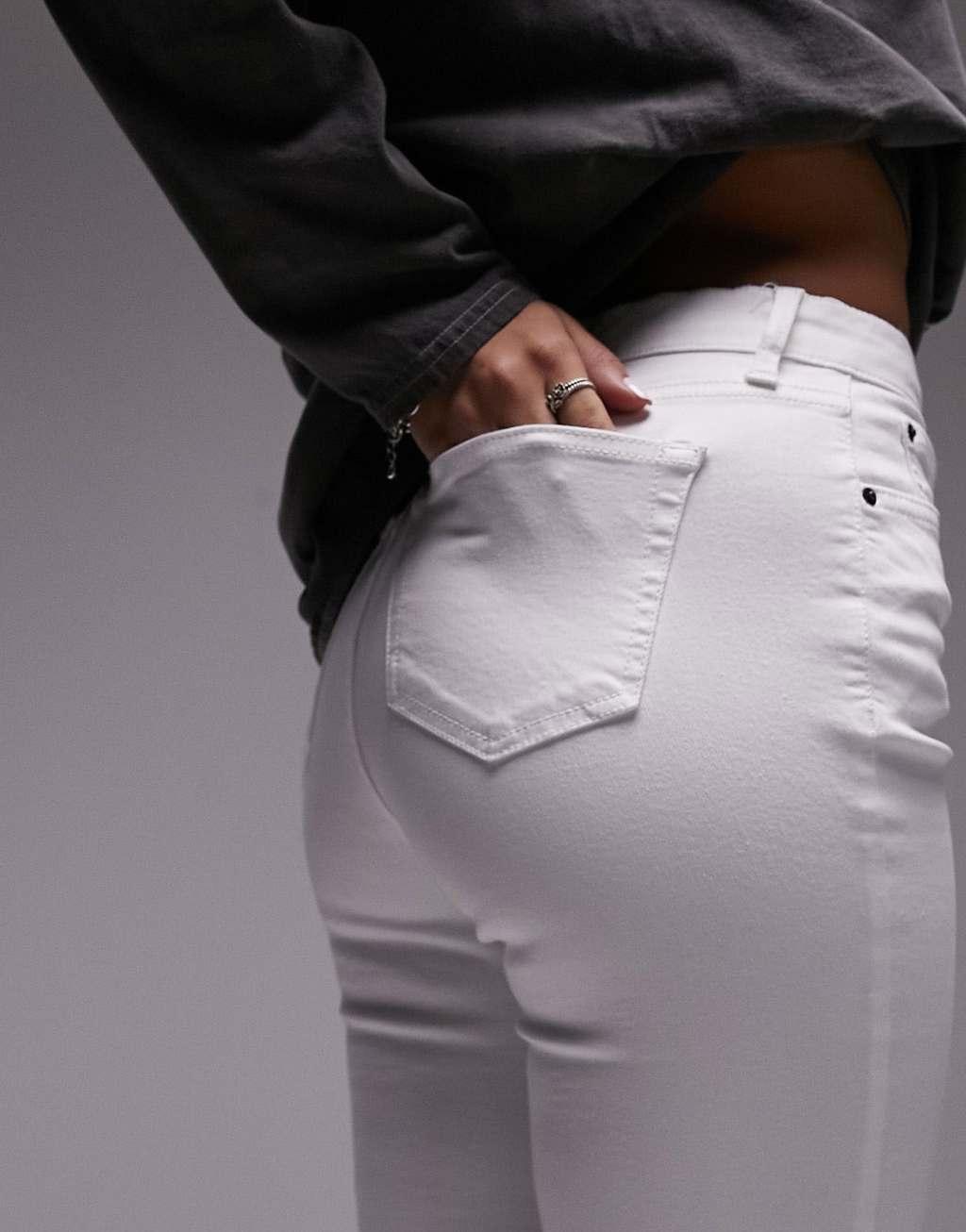 Topshop Hourglass Jamie jeans in white Product Image