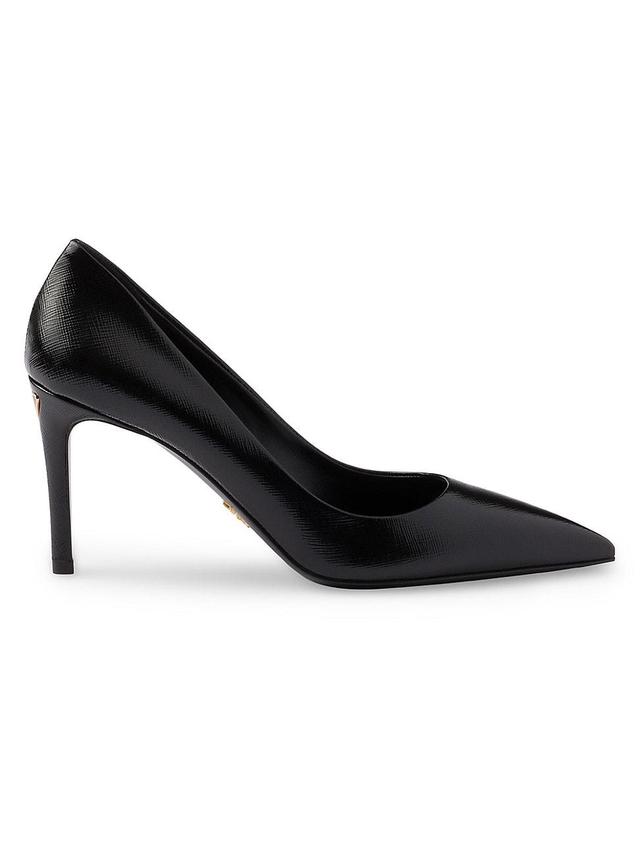 Womens Patent Saffiano Leather Pumps Product Image