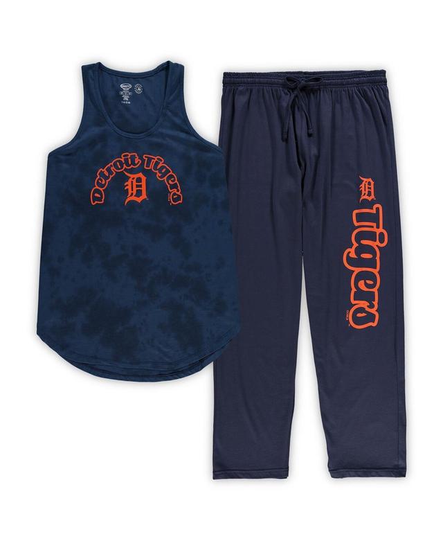 Womens Concepts Sport Navy Detroit Tigers Plus Size Jersey Tank Top and Pants Sleep Set Product Image