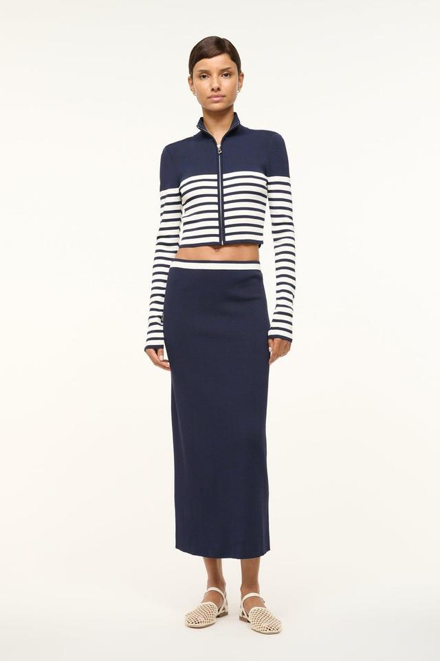 KARINA SKIRT | NAVY WHITE Product Image