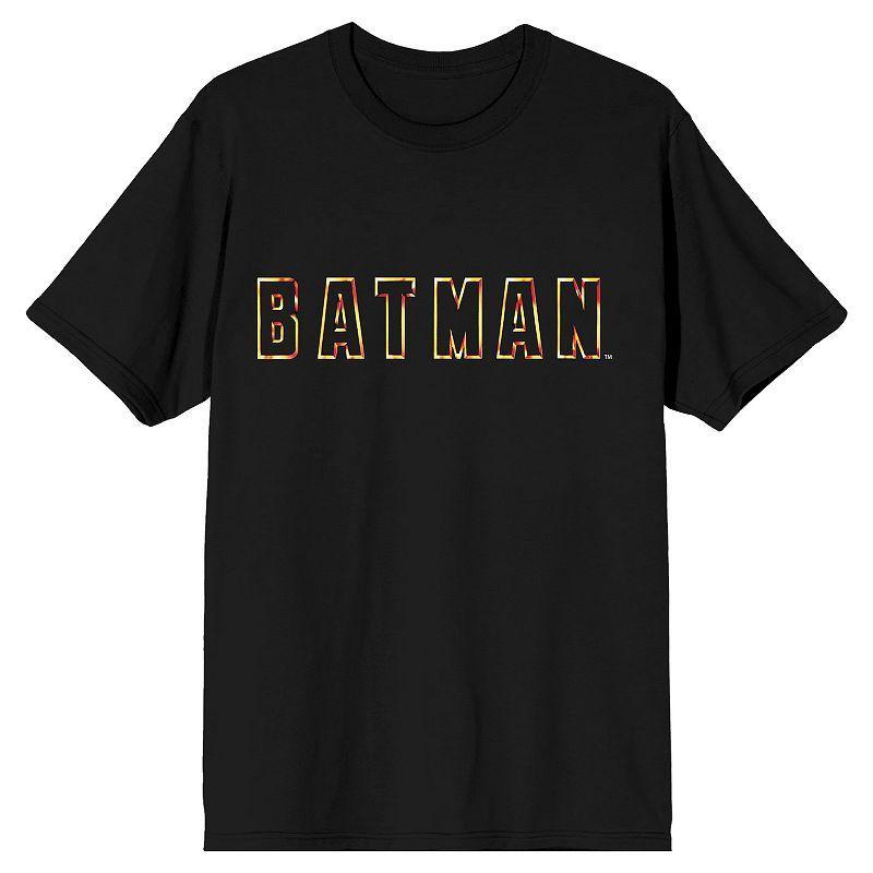 Mens Gold Batman Letter Logo Tee Product Image