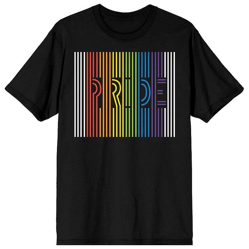 Mens Pride Rainbow Stripes Tee Product Image