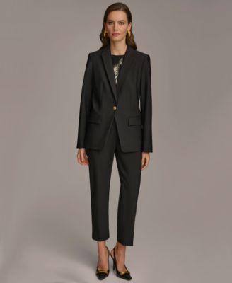 Donna Karan Womens One Button Blazer Ankle Pant Product Image