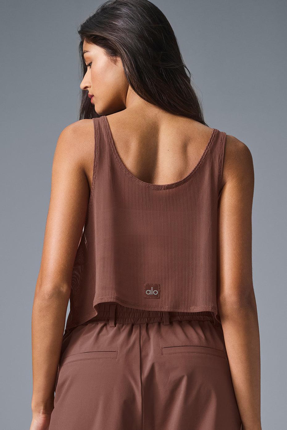 Striped Mesh Tropical Nights Tank - Chestnut Female Product Image