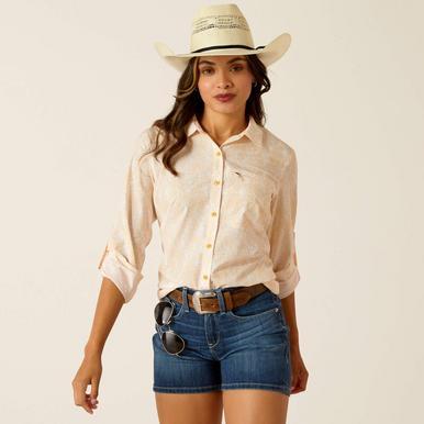 Ariat® Ladies' L/S Ochre Paisley VentTEK Stretch Button Shirt Product Image