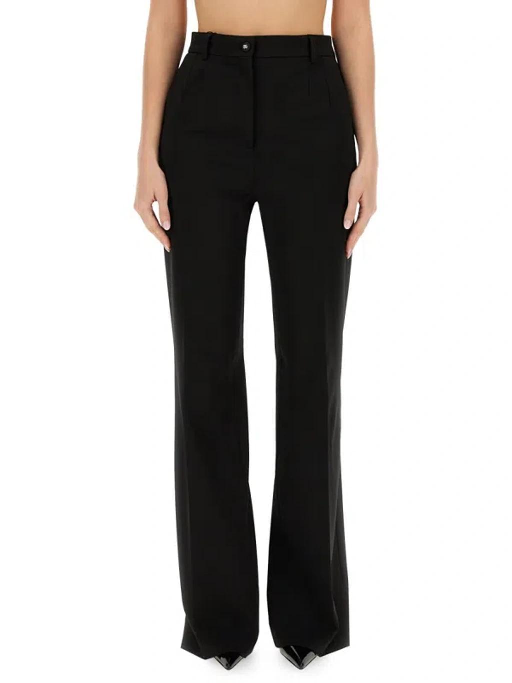 DOLCE & GABBANA Flare Fit Pants In Black Product Image