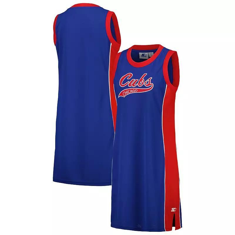 Womens Starter Royal Chicago Cubs Slam Dunk Tank Sneaker Dress Product Image