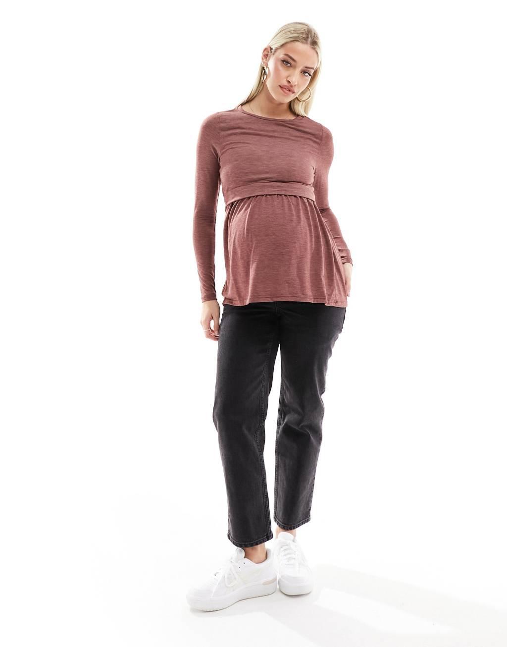 Mamalicious Maternity peplum jersey top Product Image