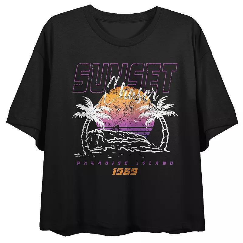 Juniors Island Sunset Graphic Tee, Womens Product Image