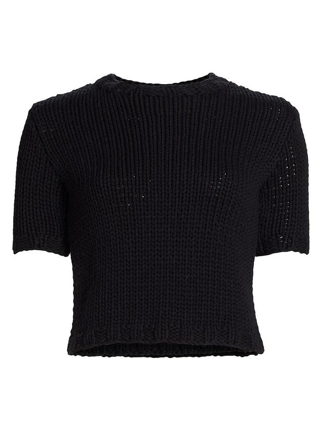 Womens Shrunken Knit T-Shirt Product Image