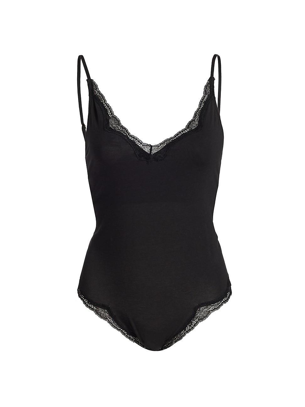 Womens Giulietta Lace-Trim Bodysuit Product Image