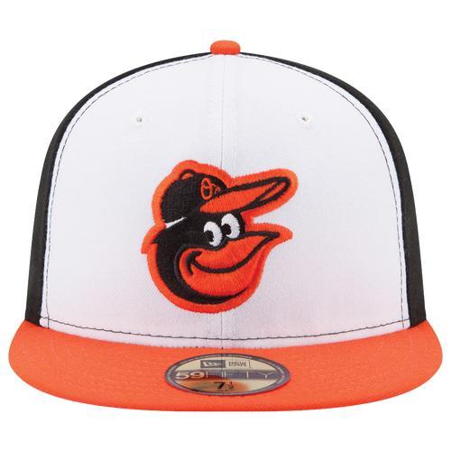 Mens New Era /Orange Baltimore Orioles Home Authentic Collection On-Field 59FIFTY Fitted Hat Product Image