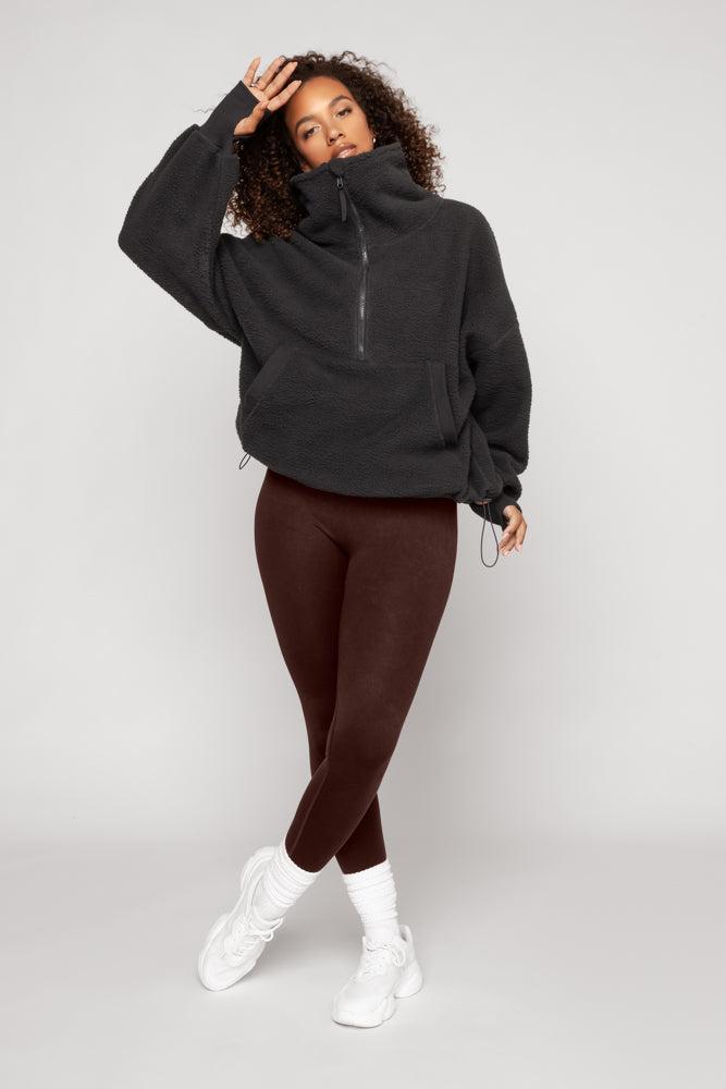 Big Hug Fleece Half Zip Sweater - Smoky Charcoal Product Image