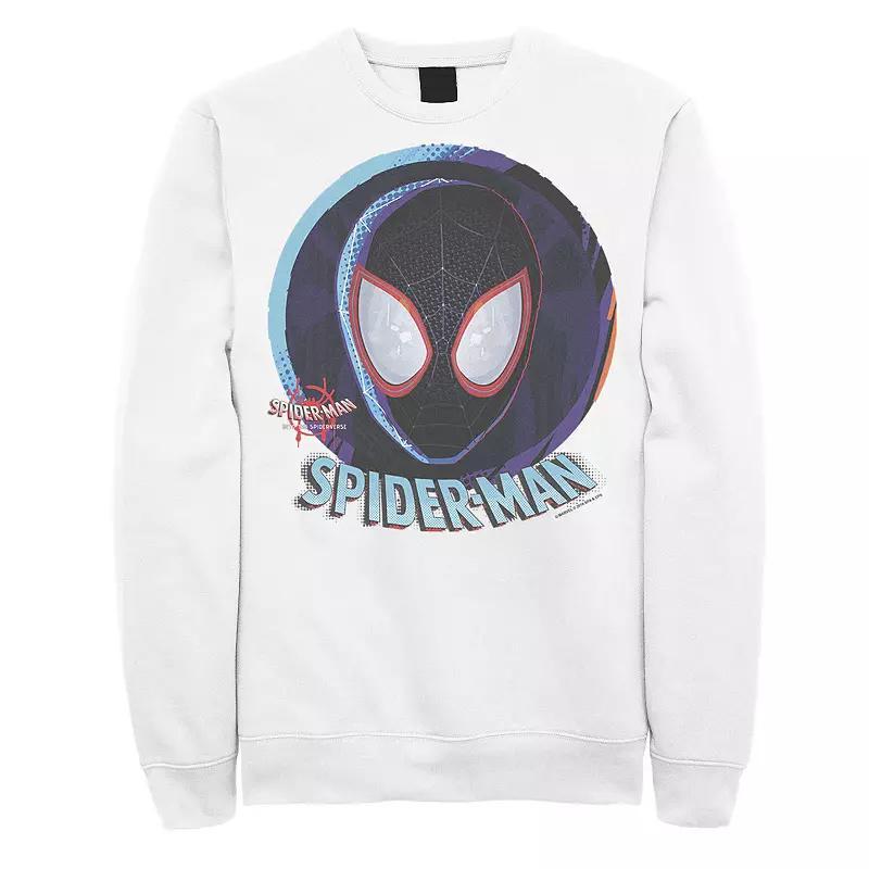 Mens Marvel Spiderverse Mask In Sphere Graphic Fleece Pullover Product Image