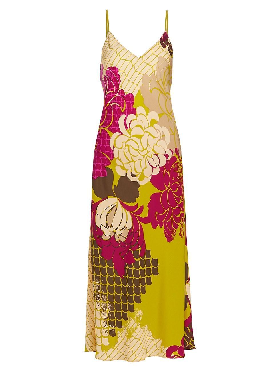 Womens Rimini Floral Satin Gown Product Image