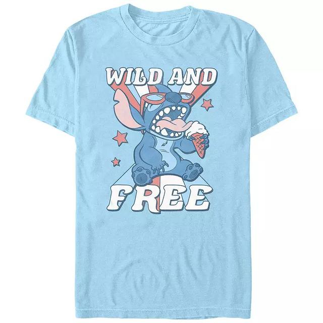 Disneys Lilo & Stitch Mens Wild And Free Graphic Tee Product Image