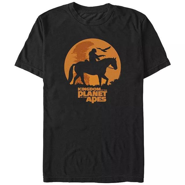 Big & Tall Kingdom Of The Planet Of The Apes Caesar Riding Silhouette Graphic Tee, Mens Product Image