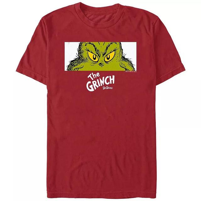 Mens Dr. Seuss Grinch Naughty Eyes Graphic Tee Red Product Image