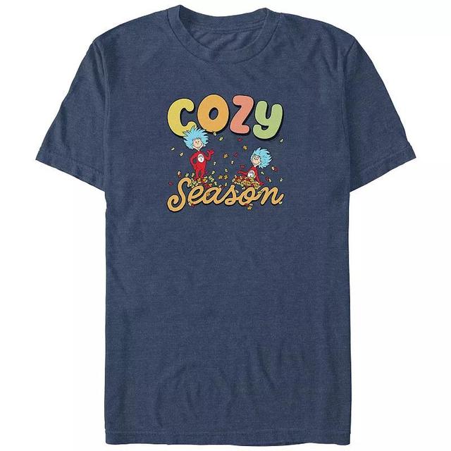 Mens Dr. Seuss Cozy Season Graphic Tee Navy Grey Product Image