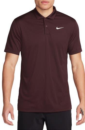 Mens Nike Solid Dri-FIT Golf Polo Red Crush Product Image