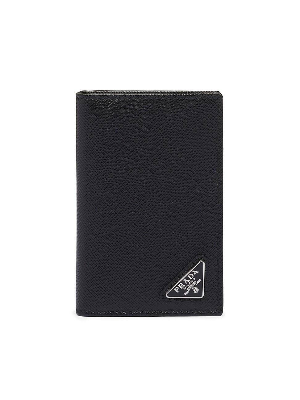 Mens Saffiano Leather Card Holder Product Image