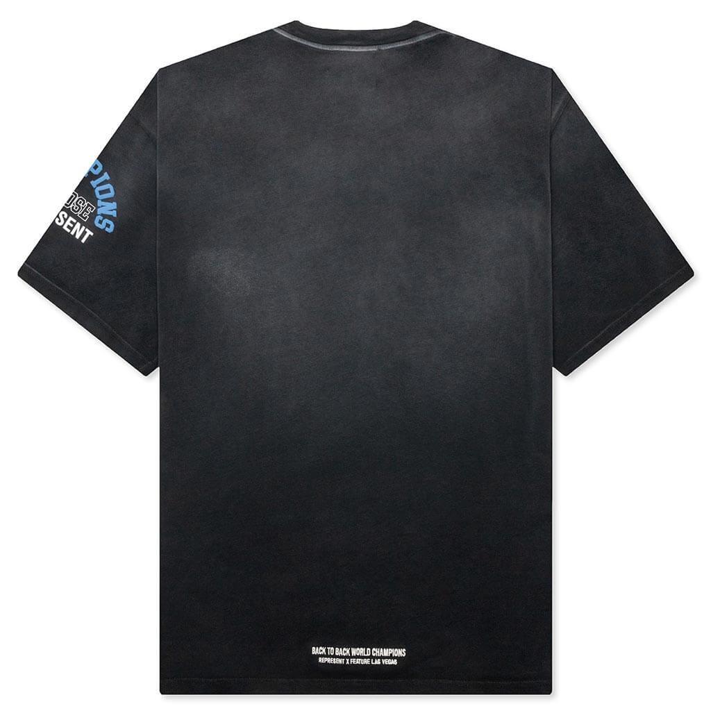 Feature x Represent Champion Rings T-Shirt - Stained Black Male Product Image