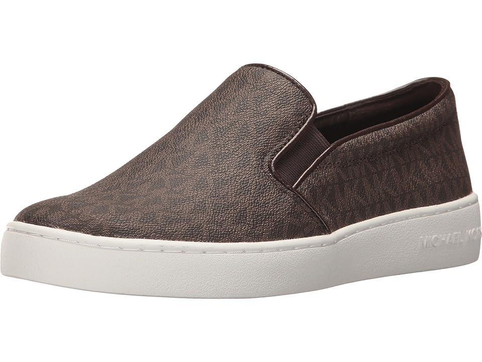 MICHAEL Michael Kors Keaton Slip-On Mini MK Logo Coated Canvas/Suprema Nappa Sport) Women's Slip on Shoes Product Image