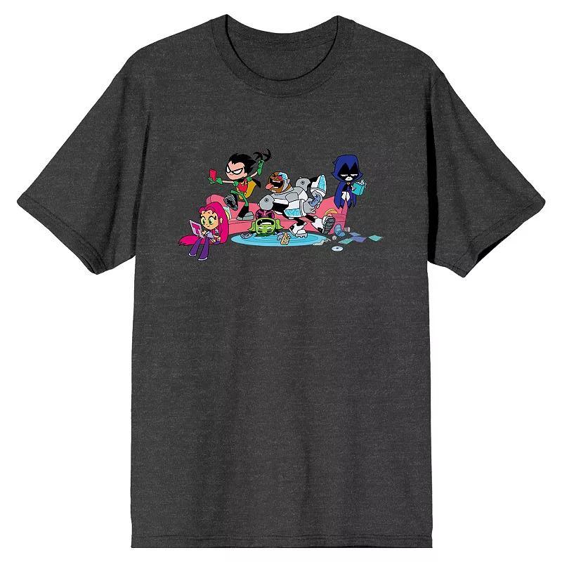 Mens Teen Titans Go To The Movies Pink Sofa Tee Product Image