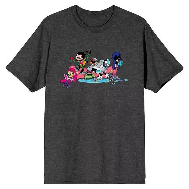 Mens Teen Titans Go To The Movies Pink Sofa Tee Product Image