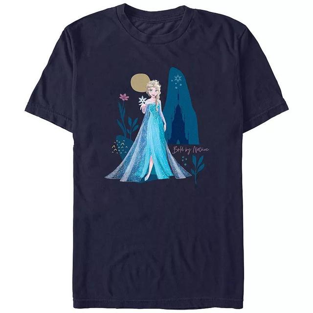 Disneys Frozen Elsa Bold By Nature Mens Graphic Tee Blue Product Image