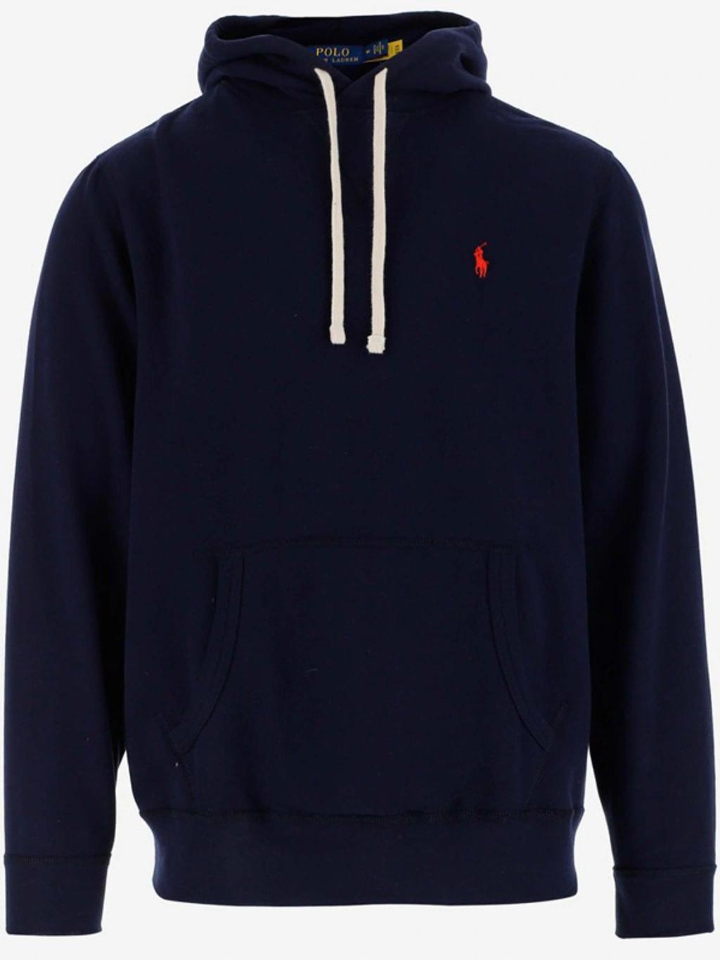 POLO RALPH LAUREN Long Sleeve Knit Fleece Hoodie In Navy Product Image