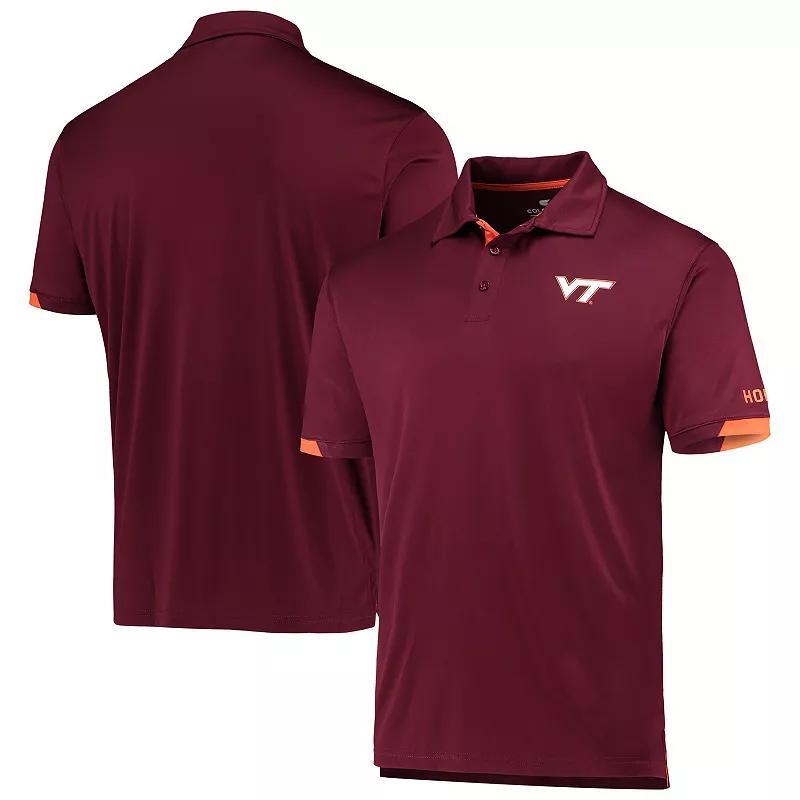 Mens Colosseum Maroon Virginia Tech Hokies Santry Lightweight Polo Product Image