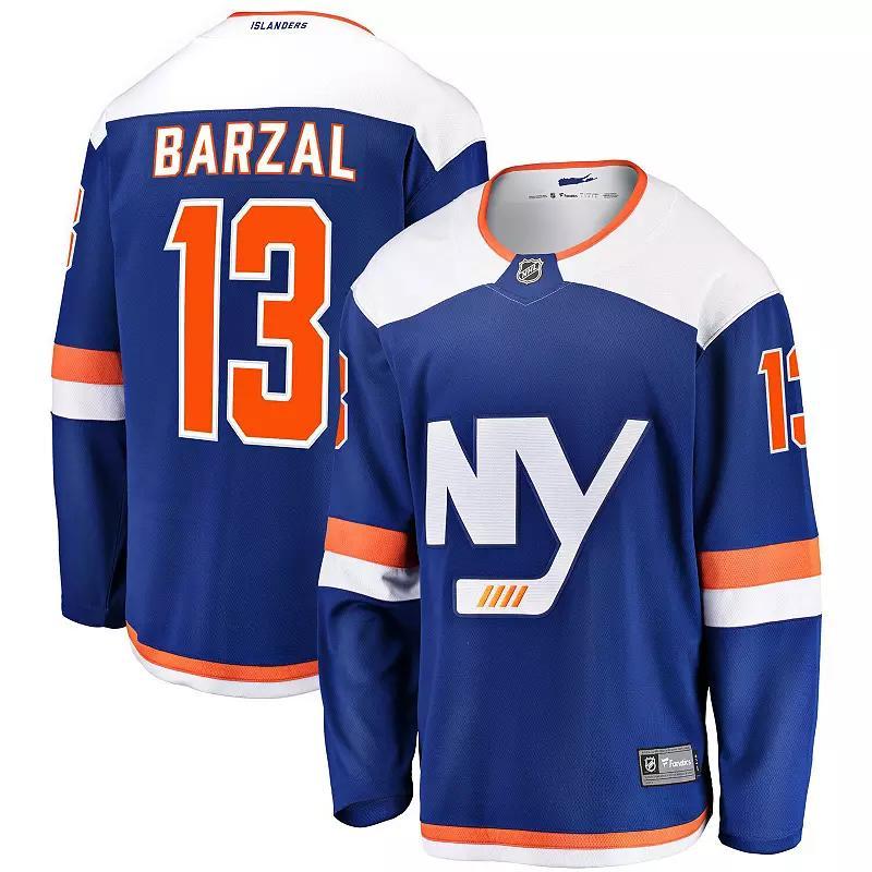 Mens Fanatics Branded Mathew Barzal Blue New York Islanders Alternate Breakaway Jersey Product Image