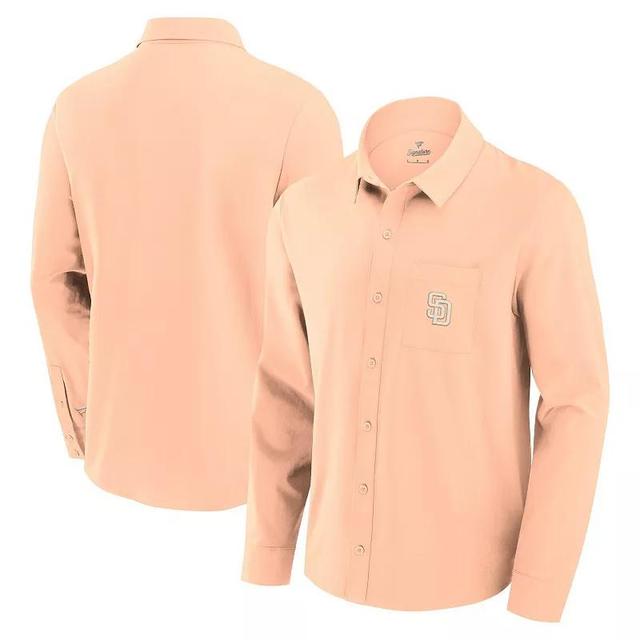 Mens Fanatics Pink San Diego Padres Front Office Long Sleeve Button-Up Shirt Product Image