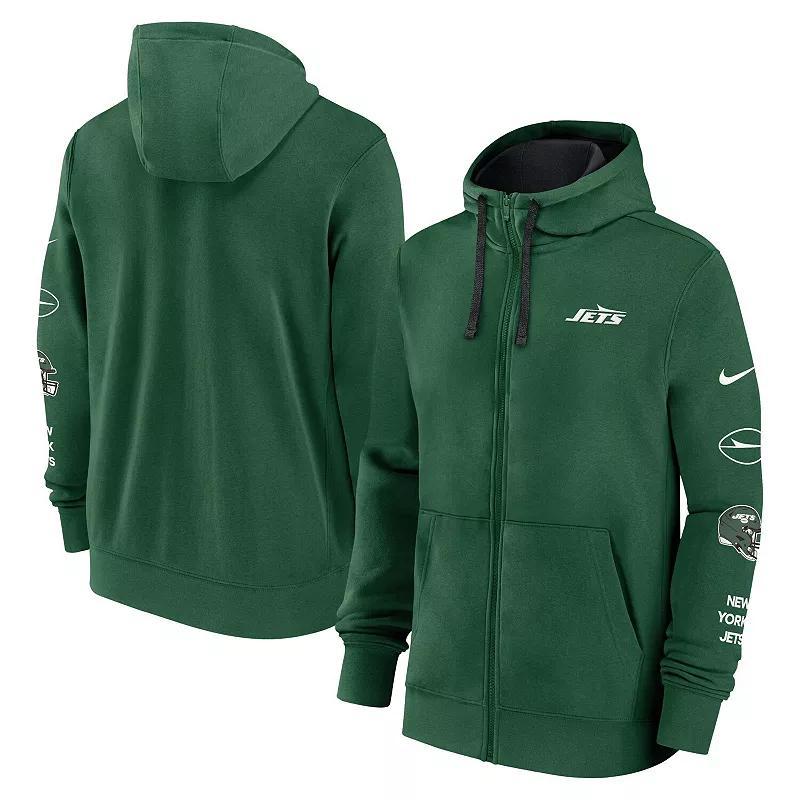 Mens Nike New York Jets Club Full-Zip Hoodie Jacket Product Image