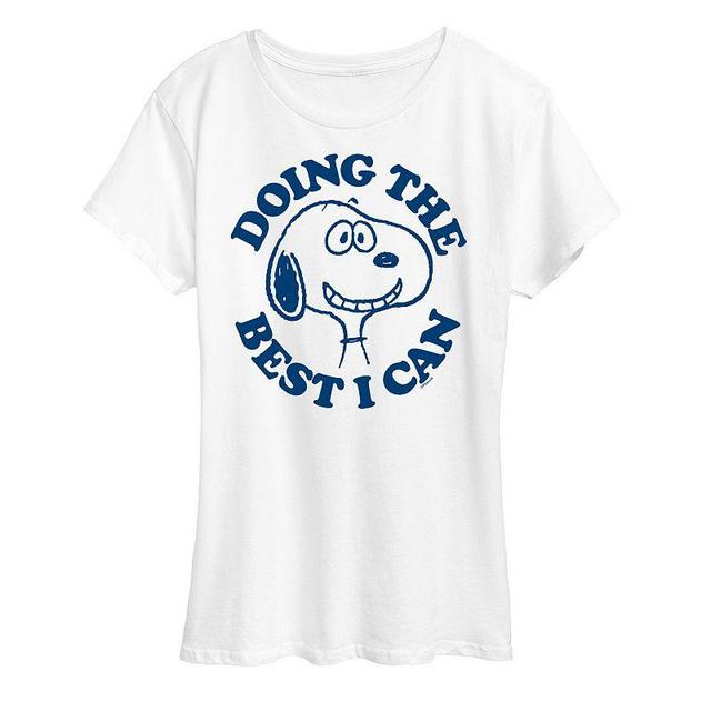 Womens Peanuts Snoopy Doing The Best I Can Graphic Tee Product Image