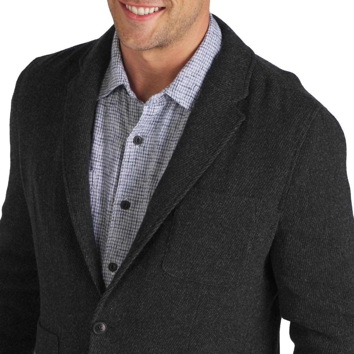 Hutton Wool Twill Sport Coat Charcoal Product Image