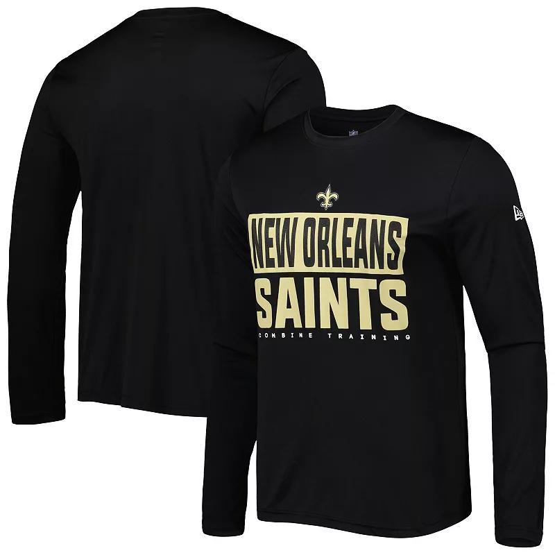 Mens New Era New Orleans Saints Combine Authentic Offsides Long Sleeve T-Shirt Product Image