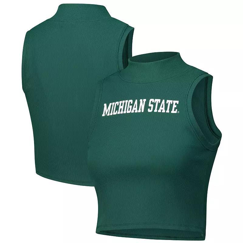 Womens ZooZatz Michigan State Spartans Cropped Tank Top Product Image