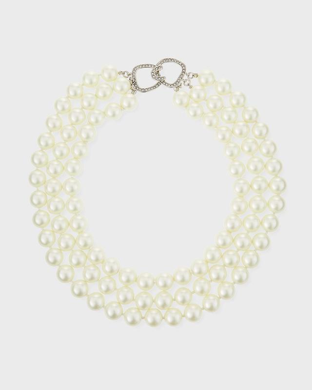 3-Row Pearly Necklace, 16L Product Image