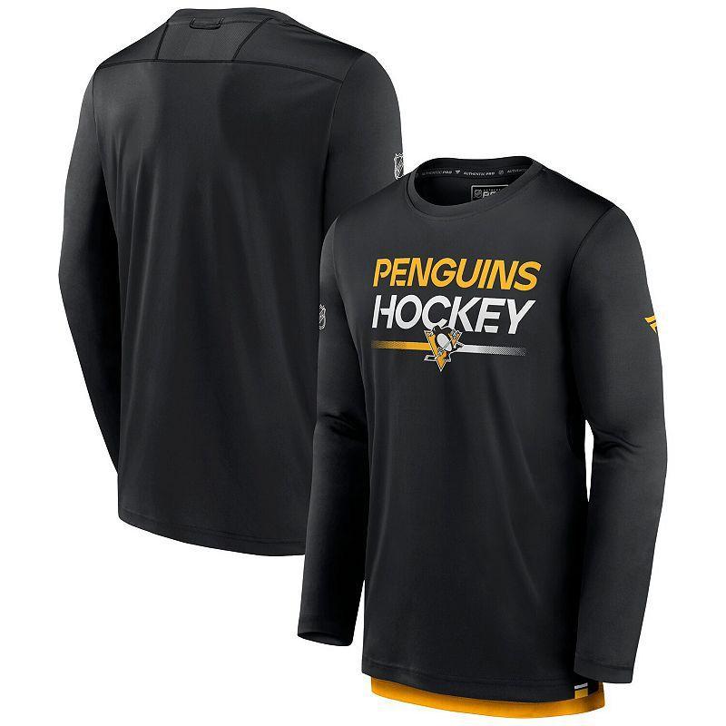 Mens Fanatics Branded Pittsburgh Penguins Authentic Pro Long Sleeve T-Shirt Product Image